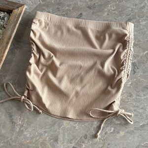 Fashion Nova Ruched Ribbed Skirt